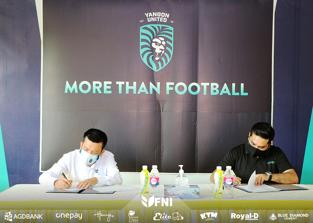 Yangon united sign a year sponsorship deal with Onepay Company Limited