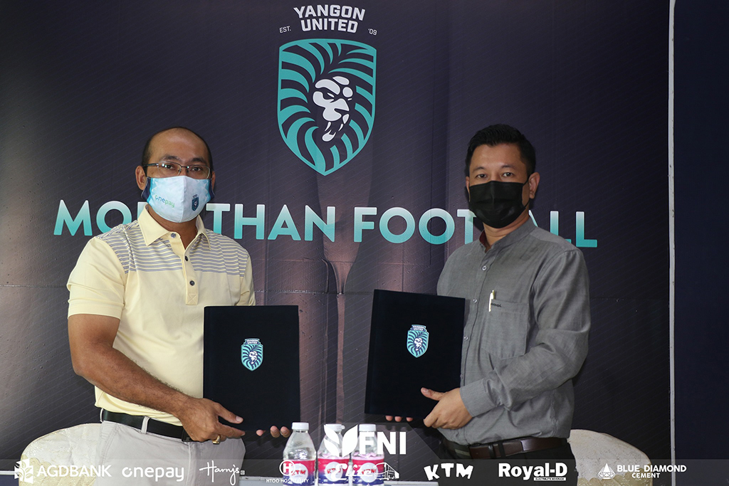 Sponsorship Agreement signs between Yangon United and KTM Purified Drinking Water for 2021 season