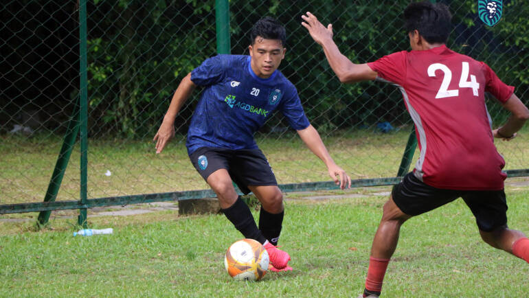 Yangon United U-20 secured a 2-1 victory over Thitsar Arman U-20 in the friendly match this morning