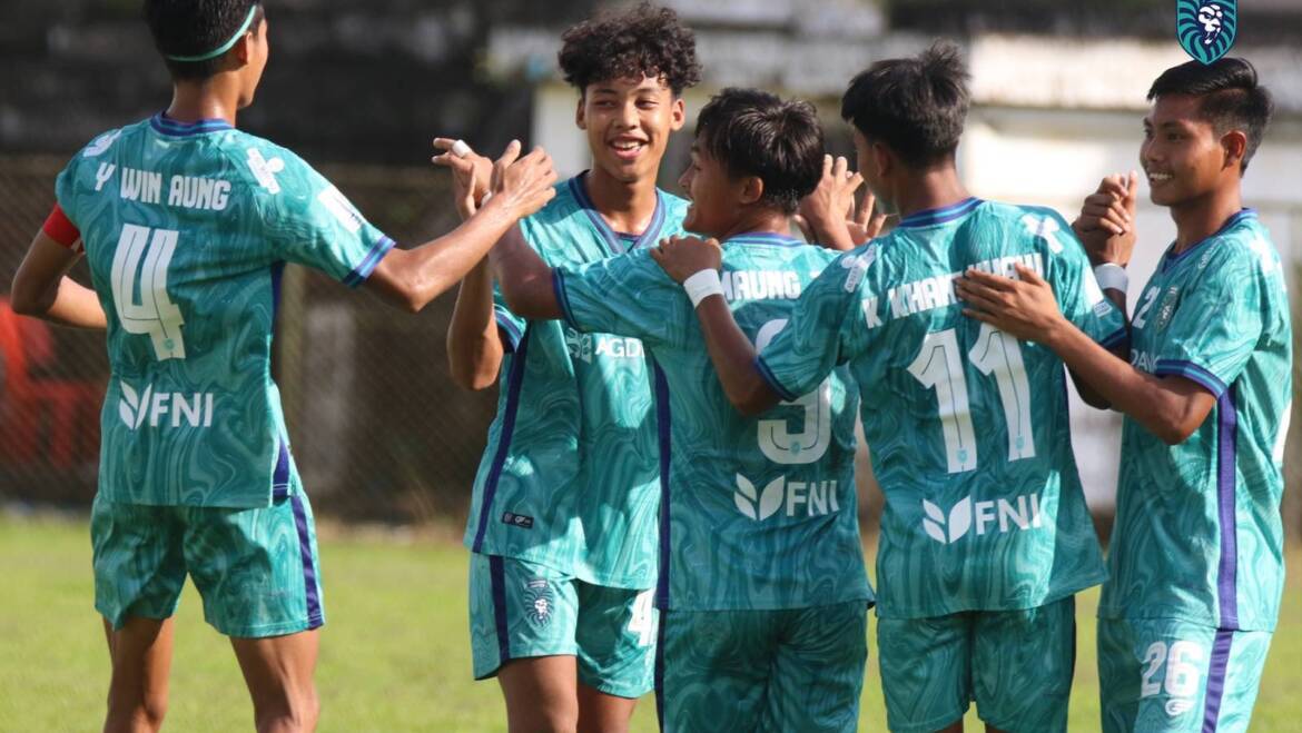 Yangon United (U-20) secured a dominant 5-0 victory over Dagon Port (U-20) today at Padonmar Stadium.